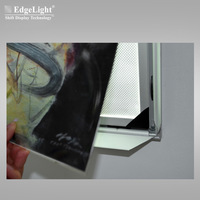 Boîte à lumière LED murale, panneau publicitaire en acrylique avec profil en aluminium, liste de prix, ouverture sur quatre côtés, ultra-mince, publicité, modèle AF14A