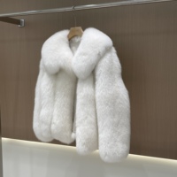Manteau court en vraie fourrure de renard pour femme, col rabattu de luxe, veste en fourrure de renard moelleuse, vêtements d'extérieur chauds en fourrure courte pour l'hiver