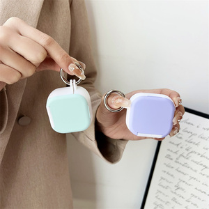 Gril's plegable espejo soporte auricular funda protectora para <span class=keywords><strong>Airpods</strong></span> 4 1 / Pro 2 <span class=keywords><strong>3</strong></span> 2022 resistente TPU + PC cubierta + gancho - Product Image 5