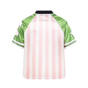 Camiseta de Gran Tamaño con Estampado de Chica de Dibujos Animados 3MODE SISTER, Camiseta Y2K con Cuello en V a Rayas, Estilo Urbano, 100% Poliéster, Impresión Digital - Product Image 1