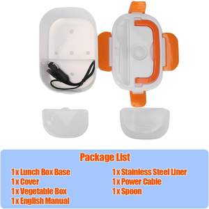 Lonchera Eléctrica Portátil Multifuncional de 1.5L con Recipiente Interior de Plástico, Calentador de Alimentos de 110V/220V - Product Image 3