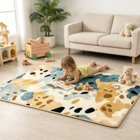 Tapis d'éveil pour bébé en velours corail premium, mousse à mémoire de forme 35 mm, non toxique, écologique, tapis de jeu pour enfants, tapis de sol, couleur et taille personnalisées ODM