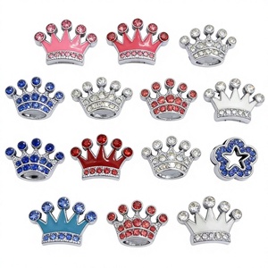 Colgante Deslizante Impermeable de Metal con Corona y Diamantes de Imitación de 10mm para Accesorios de Pelo Navideños para Perros - Dijes Personalizados DIY para Collares de Mascotas - Product Image 2