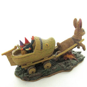 Gnomo figurina 'Sailing Away' <span class=keywords><strong>David</strong></span> lo gnomo con scarpe di legno, coniglio - Product Image 5