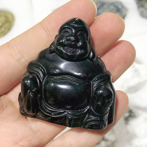 CHUSE Venta al por Mayor de Mini Estatuas de Buda de Cristal Ecológicas de 2 Pulgadas con Técnica de Mosaico, Amatista, Labradorita, Decoración Natural para el Hogar - Product Image 5