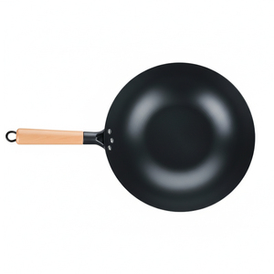 Thương mại thép carbon woks và xào chảo với tay cầm bằng gỗ cho nhà bếp nấu ăn trên bếp gas - Product Image 2