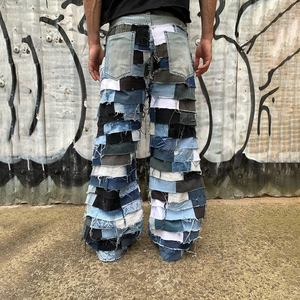 DiZNEW 2025 primavera del nuovo mercato Designer Jeans Jeans larghi in Denim personalizzati con logo ricamato per uomo - Product Image 3