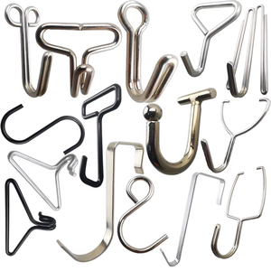 Factory Wholesale Curtain Cloth <strong>Hook</strong> J Shape Iron Plated Metal Curtain Pin <strong>Hook</strong> Modern Simple Household Metal Curtain <strong>Hook</strong> - Product Image 6