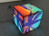 Schermo Pubblicitario a Cubo P3 384x384x384mm, Display a 4 Lati, Insegne LED Programmabili, Display a Cubo LED Creativo