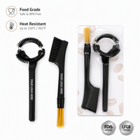 Produit # CF-001 - Kit de brosses de nettoyage professionnelles pour machine à café OEM avec nettoyeur de groupe de distribution pour expresso et outil de broyeur
