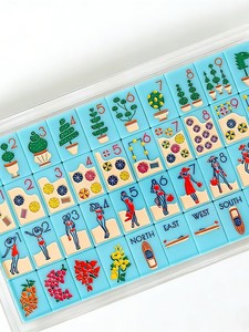 Blue Coast Luxury <b>Entertainment</b> Acrylic Mahjong Set 160Pcs Folding Legs Portable Packaging in Stock Clearance - Product Image 2