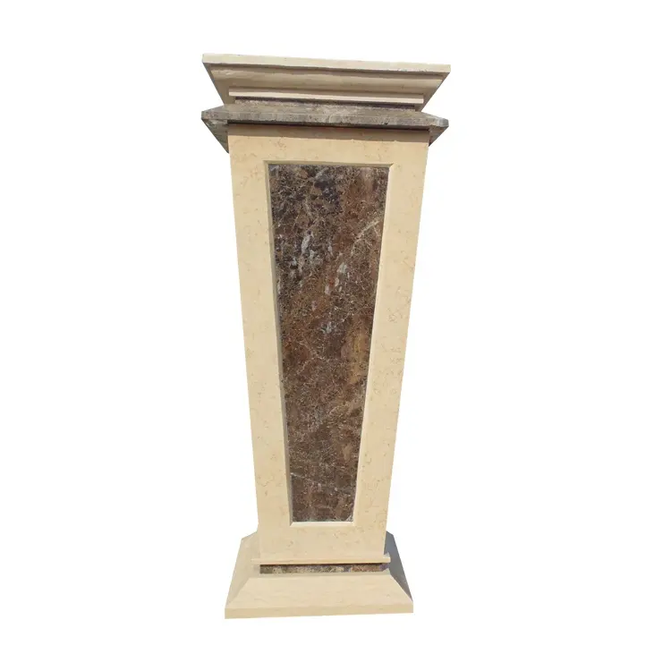 Eige-Columna de mármol griega tallada, base y mármol cuadrado, venta al por mayor