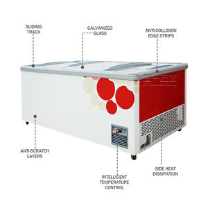 Mini congelador de pecho congelador comercial horizontal Exhibición de helados para uso doméstico - Product Image 4