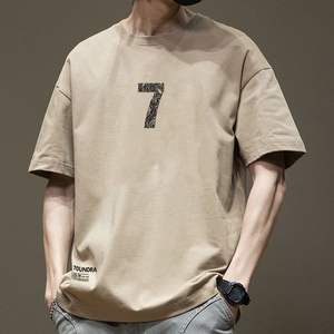 Nueva Camiseta de manga corta japonesa y coreana de moda de estilo americano para hombres Conjuntos de camisetas de ropa de verano versátiles para hombres - Product Image 5