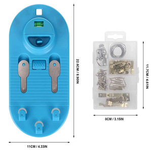 Los más vendidos de suministro de fábrica, herramienta para colgar y nivelar imágenes todo en uno, gancho de imagen de alambre dentado, viene con herramienta de caja de Hardware - Product Image 1