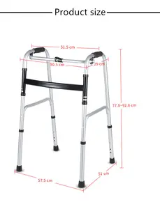 Andador de aluminio para personas mayores, andador de ayuda para caminar, ayuda para personas mayores