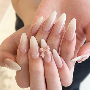 24 <span class=keywords><strong>Uñas</strong></span> Postizas Francesas Cortas Cuadradas, Sencillas y Modernas, con Adhesivos ABS, Kit de Herramientas, Suministros para <span class=keywords><strong>Uñas</strong></span> al por Mayor, Baratos - Product Image 2
