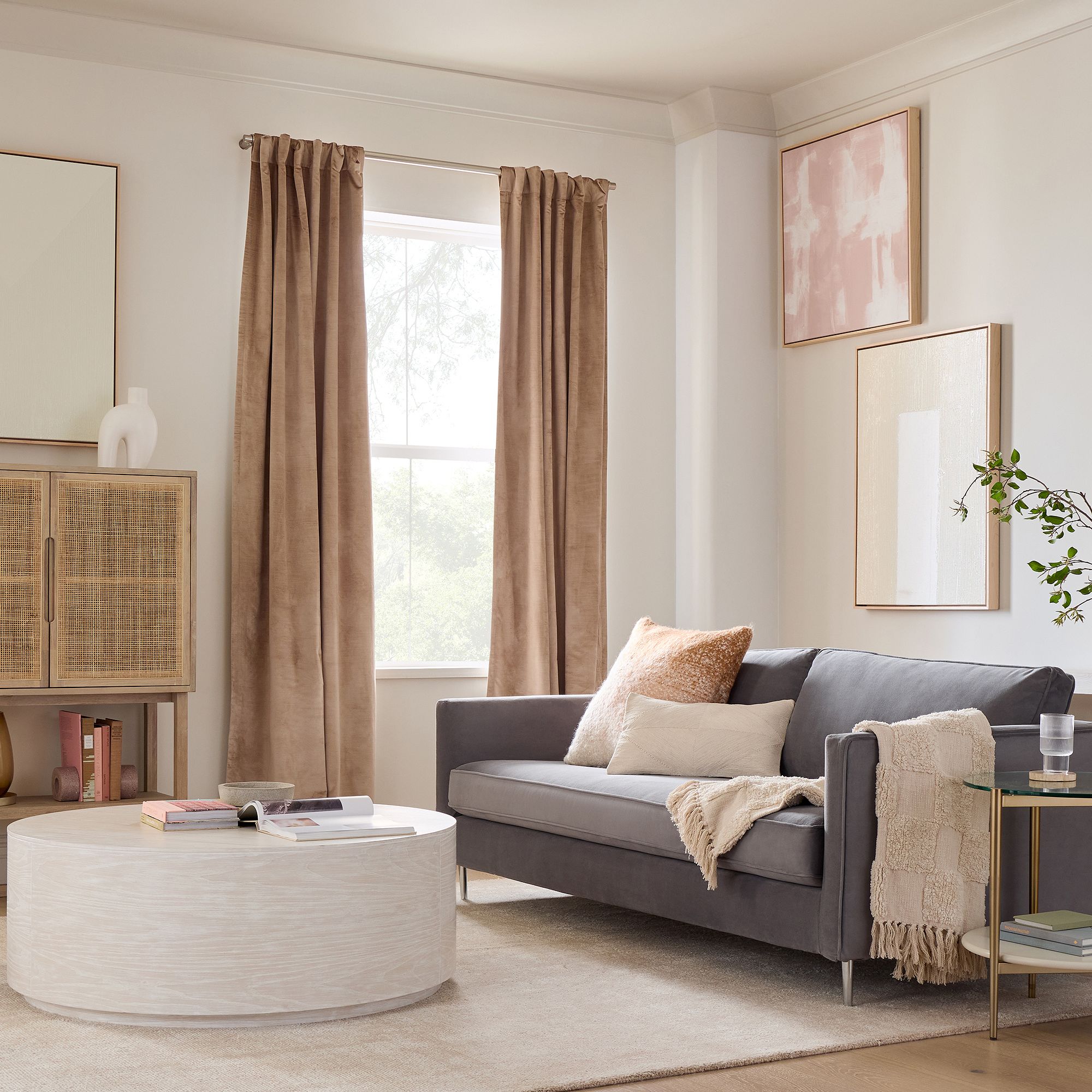 High End Custom Durable Modern Wooden Oak Top Frame Round Living Room Home Furniture Luxury Side Center Coffee Tea Table