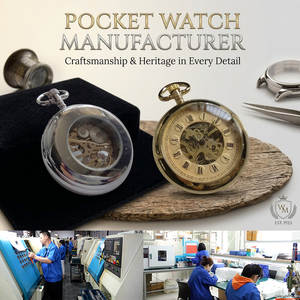 Montre de poche squelette classique personnalisée OEM/ODM, mouvement mécanique apparent vintage, boîtier 47 mm, chaîne métallique, certifiée CE - Product Image 5