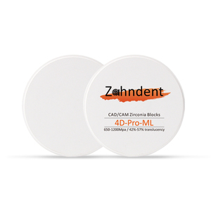 Produttore Zahndent materiale da laboratorio dentale 1200MPa forza 4D Pro blocco di Zirconia in ceramica dentale multistrato - Product Image 1