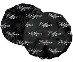 Gorro de Dormir Reversible de Doble Capa con Volantes de Satén para Cabello Rizado Natural, con Diseño Promocional - Product Image 3
