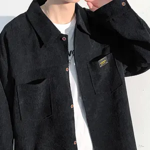 Youth Long Corduroy Sleeve Shirt Men's Casual Commuting Shirt Custom Fashion Brand Wear Jacket Clothing Wholesale