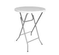 Haute qualité blanc pp plastique cadre métallique salle à manger restaurant camping table pliable empilable table pliante extérieure