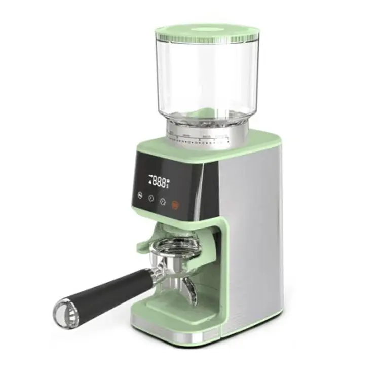 Roestvrijstalen Espresso 53 58Mm Porta-Filterhouders Machine 51 Slijpstand Elektrische Braam Conische Koffiebonenmolens