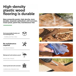Modern <strong>Square</strong> Wood Interlocking Dual Lock Wholesale Outdoor Waterproof Anti-corrosion Non-slip WPC Landscape Engineering <strong>Decking</strong> - Product Image 5