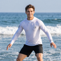 DIVERSTAR UPF 50+ 0.5MM Rash Guard à manches longues avec capuche, respirant, séchage rapide, logo personnalisé OEM