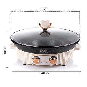 RAF 1600W Pan Cooker With Large Capacity Round Bowl and Even Heating Performance for Daily Kitchen Use Panini Press <b>Waffle</b> - Product Image 3