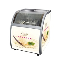 Petit congélateur commercial à glace et gelato à 6 bacs, refroidissement direct, dégivrage automatique, commande numérique, 2 portes pour