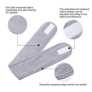 2022 Tùy Chỉnh Đàn Hồi Terry Vải Spa Chăm Sóc Da Thêu Trang Điểm Thiết Kế Headband Với Biểu Tượng Tùy Chỉnh - Product Image 2