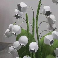 Lonceng Angin Lily of Valley Raksasa, Hiasan Bunga dari Busa EVA, Perlengkapan Dekorasi, Latar Panggung Pernikahan, Putih, Cina