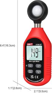 UNI-T Luxmètre UT383BT, luxmètre numérique, luxmètre pour la photographie cinématographique, les plantes, photomètre, intensité lumineuse - Product Image 3