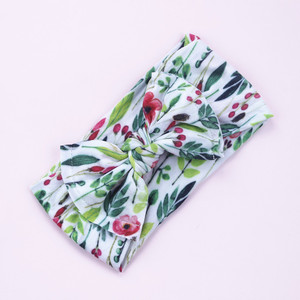 Diadema sin costuras con estampado floral y de frutas para bebé, lazo bonito de nailon, accesorios elásticos suaves para el cabello para niñas. - Product Image 4