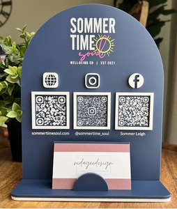 Custom Acrylic Signs Integrating <strong>QR</strong> <strong>Code</strong> for Payment &amp; Social Media Table Top - Product Image 2