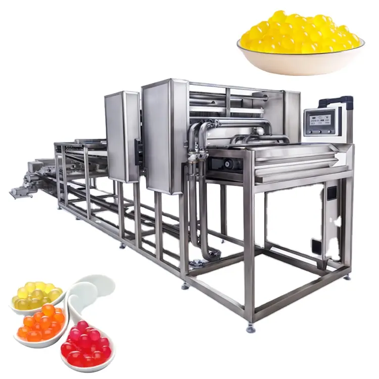 SIEN Automatic popping boba pouring machine bubble ball depositing line crystal popping boba machine
