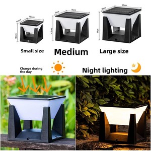 Lampe <span class=keywords><strong>solaire</strong></span> à pilier extérieure étanche IP65 pour cour, porche, clôture et mur, <span class=keywords><strong>lampadaire</strong></span> de pelouse - Product Image 4