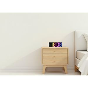 Smart Digital LED Alarm <b>Clock</b> Temperature Display Adjustable Brightness Mirror Function <b>for</b> <b>Bedroom</b> Office Modern Gift Custom - Product Image 2