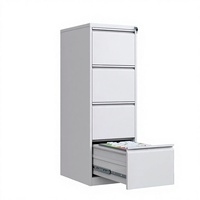 Archivador Vertical Moderno de 4 Cajones con Panel de Madera para Almacenamiento de Documentos y Carpetas en Oficina, Hogar y Escuela