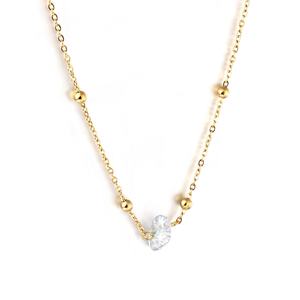 Collar con Colgante de Zirconia de Colores en Forma de Diamante, Chapado en Oro de 18K sobre Acero Inoxidable Grueso, Nuevo y de Lujo de ASON - Product Image 6