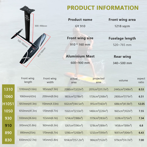 GY 910 Aluminum Carbon Mast <b>Wing</b> Pumping Efoil fin kitesurf Board Surfboard surf Water kayak Play Foil For surfing Hydrofoil - Product Image 2
