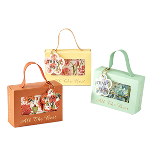 Ins Style Handheld Customizable Favor <b>Box</b> Eco-Friendly Suitcase Shape Art Paper Offset Printed Elegant <b>Wedding</b> Birthday Candy - Product Image 1