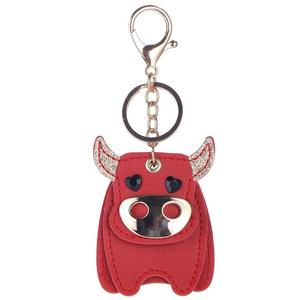 Porte-clés Mini Vache Pliable en Cuir PU Fait Main, Magnétique, Personnalisable, Motif Dessin Animé Mignon, Accessoire pour Téléphone et Voiture, Nouvel An, Vente en Gros - Product Image 4