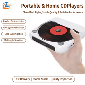 Retro Portable <b>CD</b> <b>Player</b> With Transparent Cover BT Wireless Music Speaker Rechargeable Battery Audio For Bedroom Decor - Product Image 6