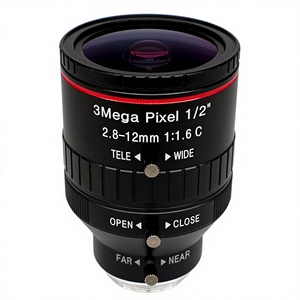 Lente varifocal industrial, 2,8-12 mm, 3 megapíxeles, 1/2 pulgada, montura C, iris manual, lente de visión artificial M917 - Product Image 1