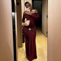 Nouvelle Collection Automne Robe Femme Vintage à Col Halter Couleur Unie Manches Courtes Taille Haute avec Empiècements Coupe Cintrée