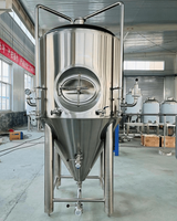 Cuve de fermentation conique 5BBL 600L avec enveloppe à fossettes en acier inoxydable SUS 304, unité de fermentation Unitank, équipement de brassage de bière artisanale pour brassage à domicile