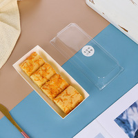 Boîte transparente de cajas para donas de couleur personnalisée boîte de macaron de biscuits au chocolat et à la truffe gâteau beignet boîte d'emballage de boulangerie avec couvercle transparent
